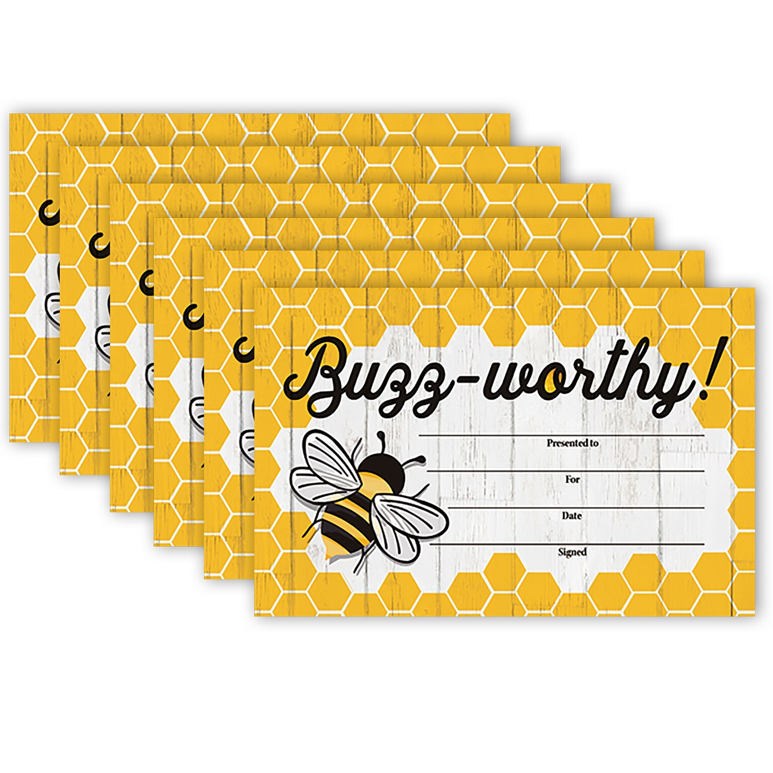 Eureka The Hive Recognition Awards, 8.5 x 5.5, Multicolor, 36/Pack, 6 Pack/Bundle (EU-844226-6)