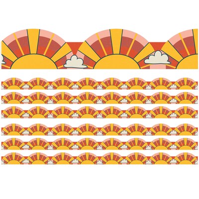 Eureka Adventurer Scalloped Borders/Trim, 2.25 x 37, Sunrise, 6/Pack (EU-845669-6)