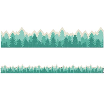 Eureka Adventurer Borders/Trim, 3.25 x 37, Trees, 6/Pack (EU-846324-6)