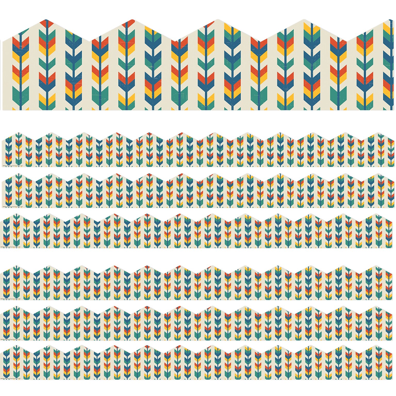 Eureka Adventurer Borders/Trim, 3.25 x 37, Arrows, 6/Pack (EU-846326-6)