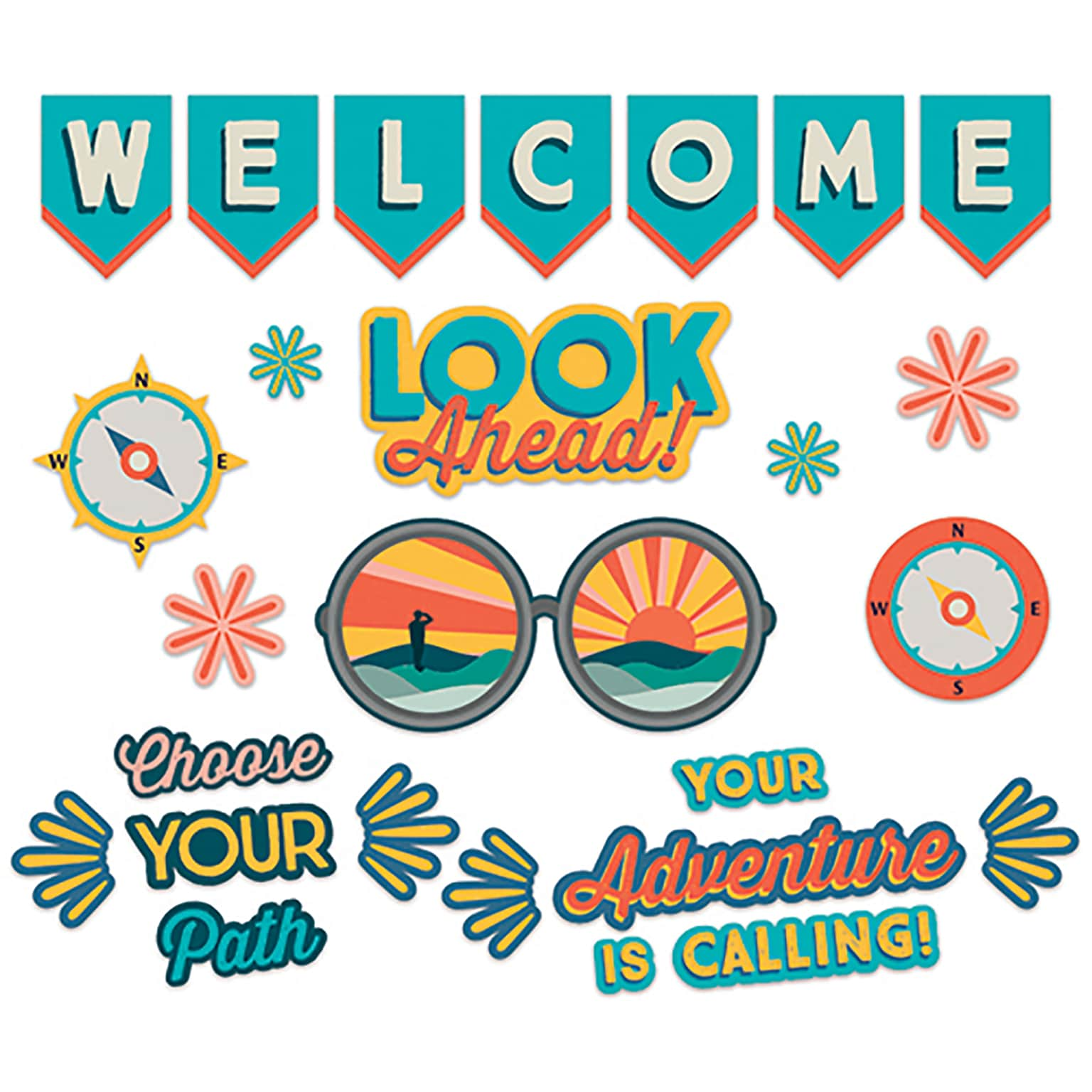 Eureka Adventurer Look Ahead Welcome Bulletin Board Set, 26/Set (EU-847803)