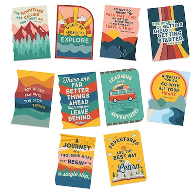 Eureka Adventurer Die-Cut Poster Set Bulletin Board Set, 10/Set (EU-847805)