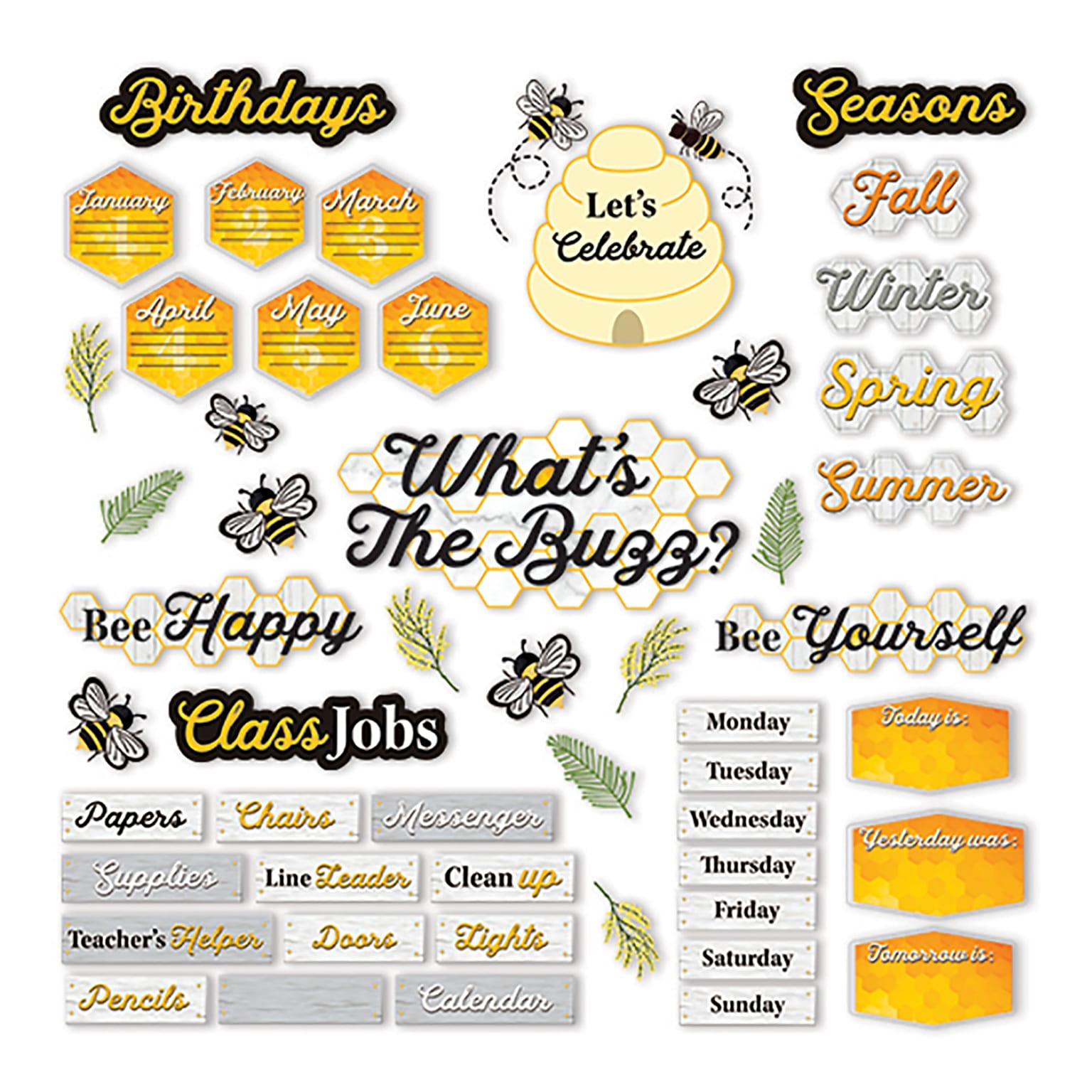 Eureka The Hive Classroom Organization Bulletin Board Set, 63/Set (EU-847810)