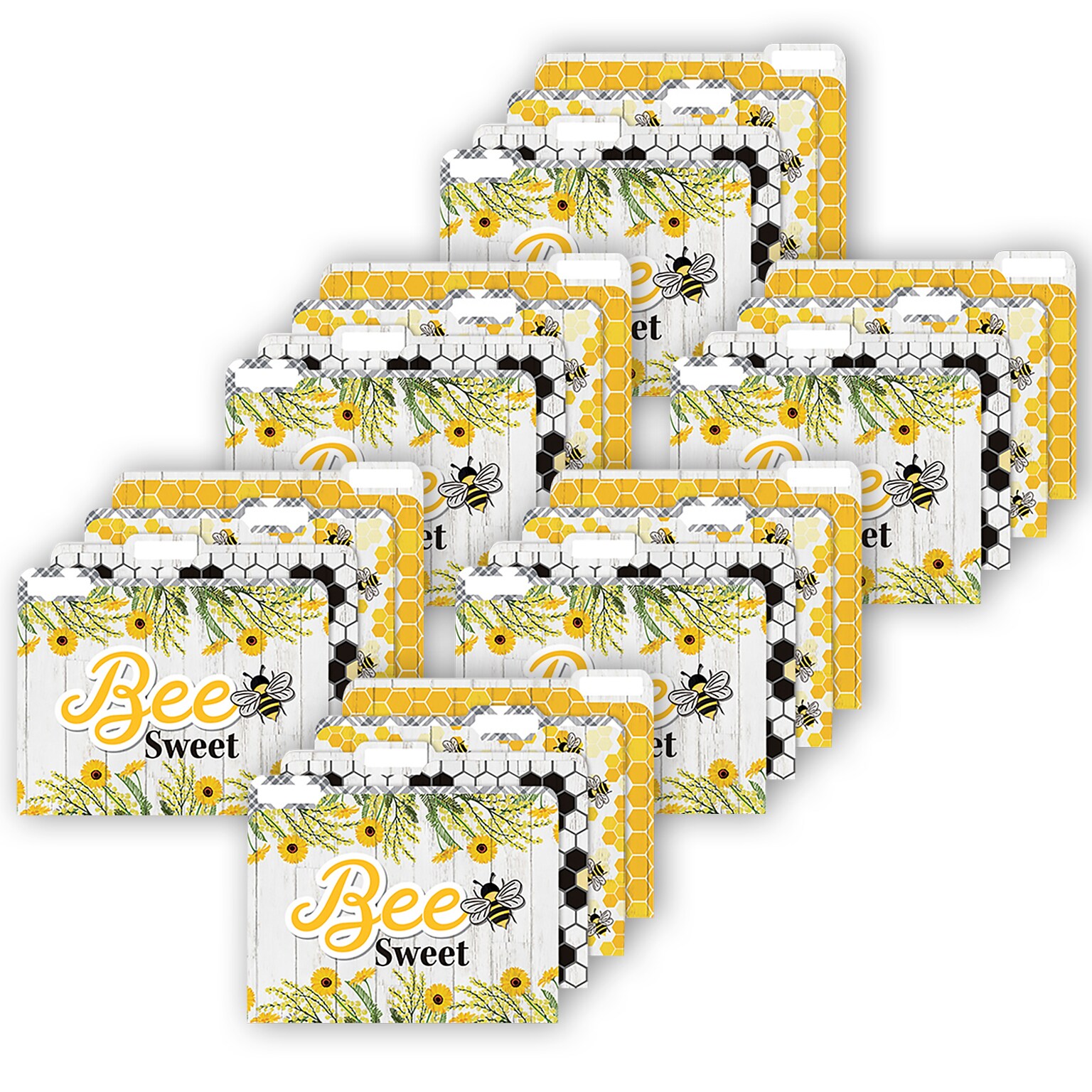 Eureka The Hive File Folders, Straight Cut, Letter Size, Assorted Colors, 4/Pack, 6 Packs/Bundle (EU-866447-6)