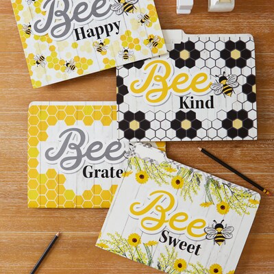 Eureka The Hive File Folders, Straight Cut, Letter Size, Assorted Colors, 4/Pack, 6 Packs/Bundle (EU-866447-6)