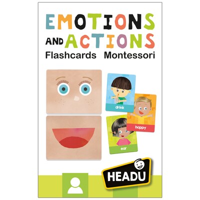 Headu Emotions and Actions Montessori Flashcards  (HDUEN24650)