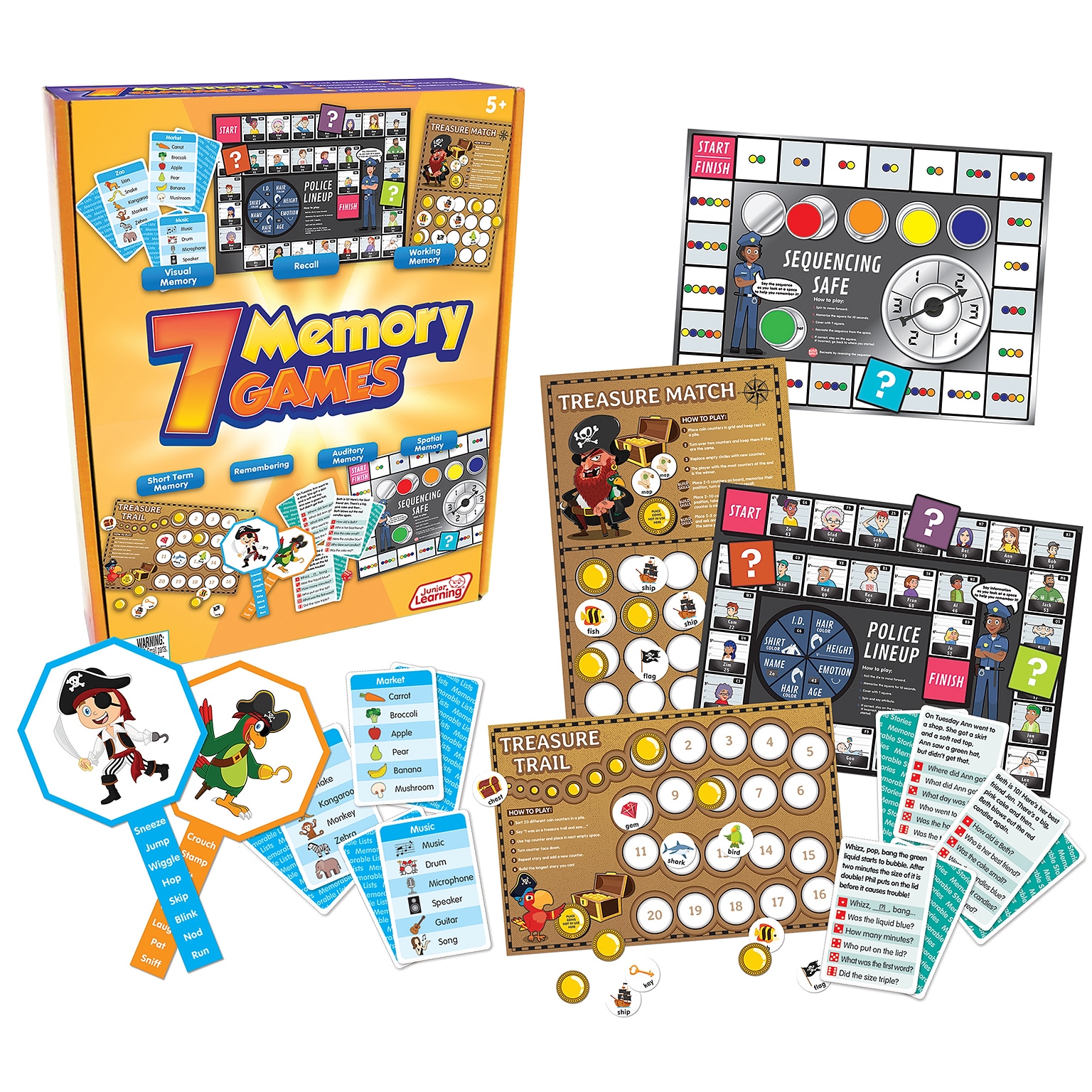 Junior Learning® 7 Memory Games (JRL662)