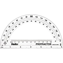Maped Helix 180 Degree 6 Standard Protractor, 25/Pack (MAP13106-25)