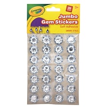 Crayola Gemstone Stickers, 3/4, Silver, 28/Pack, 6 Packs (PAC1666CRA-6)