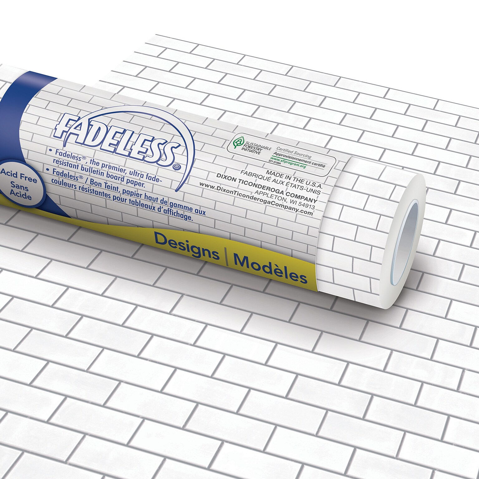 Fadeless® Design Roll, 48 x 12, Subway Tile, 4 Rolls (PAC57508)