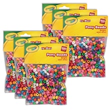Crayola Pony Beads, Bright , 400/Pack, 6 Packs (PACAC355402CRA-6)