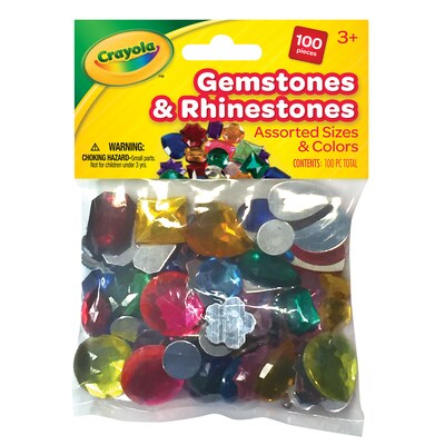 Crayola Gemstones & Rhinestones, 100/Pack, 3 Packs (PACAC3584100CRA-3)