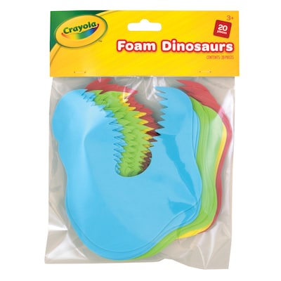 Crayola® Foam Dinosaur, Assorted Colors, 20/Pack, 12 Packs (PACAC4428CRA-12)