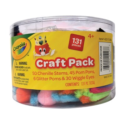 Crayola® Craft Pack, 131 Pieces Per Pack, 3 Packs (PACAC5117CRA-3)