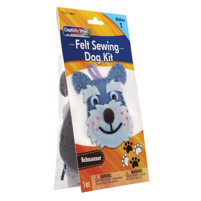 Creativity Street® Felt Sewing Dog Kit, Schnauzer, 4.25" x 6.5" x 1", 6 Kits (PACAC5700-6)