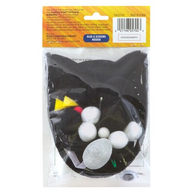 Creativity Street® Felt Sewing Animal Kit, Cat, 4" x 10.25" x 1", 6 Kits (PACAC5704-6)