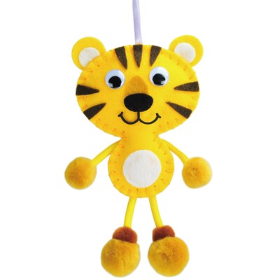Creativity Street® Felt Sewing Animal Kit, Tiger, 4.25" x 10.75" x 0.75", 6 Kits (PACAC5705-6)