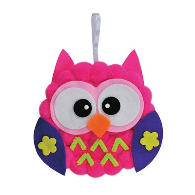 Creativity Street® Pom Pon Animal Plate Kit, Owl, 7" x 8" x 1", 6 Kits (PACAC5715-6)