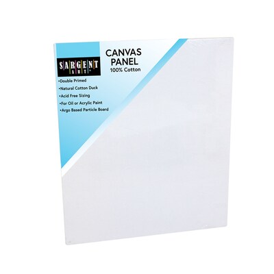 Sargent Art Canvas Panel, 100% Cotton, 8" x 10", 12/Pack (SAR903001-12)