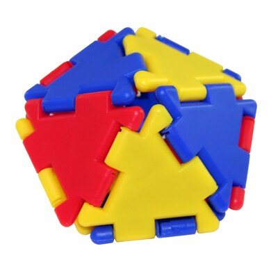 Polydron Junior Polydron, Assorted Colors, 124 Pieces (PY-606000)