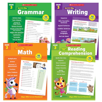 Scholastic Teacher Resources Scholastic Third Grade Success Workbooks, 4/Set