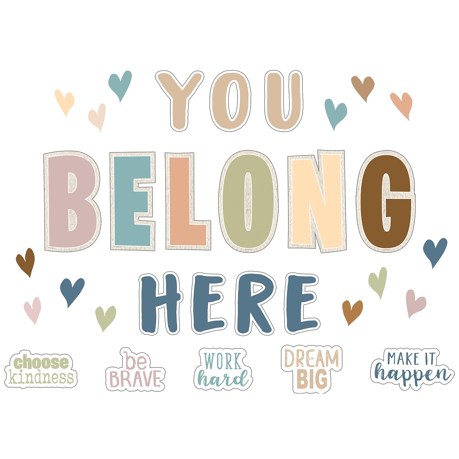 Teacher Created Resources Everyone is Welcome You Belong Here Bulletin Board Set, 32/Pack (TCR7168)