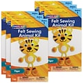Creativity Street® Felt Sewing Animal Kit, Tiger, 4.25 x 10.75 x 0.75, 6 Kits (PACAC5705-6)