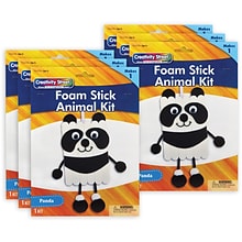 Creativity Street® Foam Stick Animal Kit, Panda, 7 x 11.25 x 1, 6 Kits (PACAC5708-6)