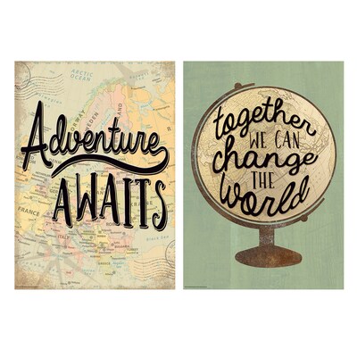 Teacher Created Resources 13-3/8 x 19 Travel the Map Posters, 4/Set (TCR2088529)