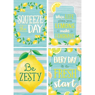 Teacher Created Resources 13-3/8 x 19 Lemon Zest Posters, 4/Set (TCR2088534)