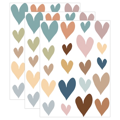 Teacher Created Resources Everyone is Welcome Hearts Accents,  Assorted Sizes, 60/Pack, 3 Pack/Bundl