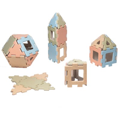 Polydron Eco My First Polydron Set, Neutral Colors, 40 Pieces (PY-953500)