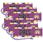 Teacher Created Resources Oh Happy Day Magnetic Girls Hall Pass, 6.75" x 2.25", Multicolor, 6/Pack (TCR77520-6)