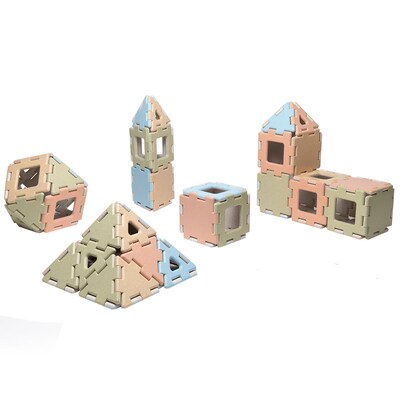 Polydron Eco My First Polydron Class Set, Neutral Colors, 80 Pieces (PY-953550)