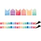 Teacher Created Resources Magnetic Borders/Trim, 1.5" x 24', Watercolor Pennants, 2/Pack (TCR77558-2)
