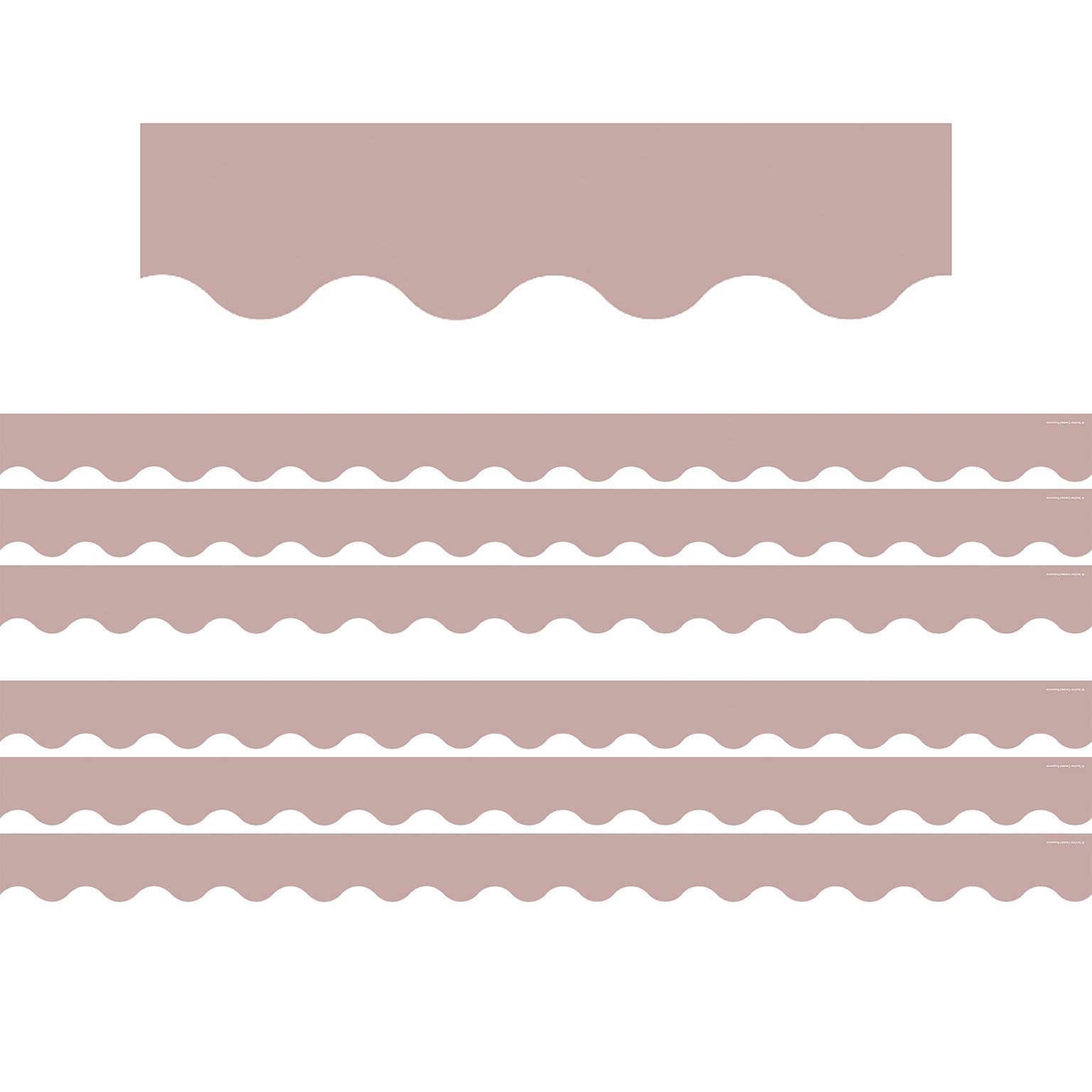 Teacher Created Resources Scalloped Borders/Trim, 2.19 x 35, Light Mauve, 6/Pack (TCR1330-6)