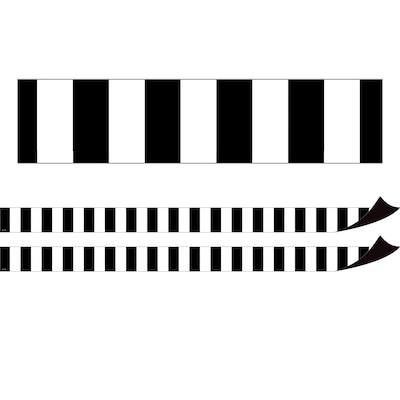 Teacher Created Resources Magnetic Borders/Trim, 1.5 x 24, Black Stripes, 2/Pack (TCR77564-2)