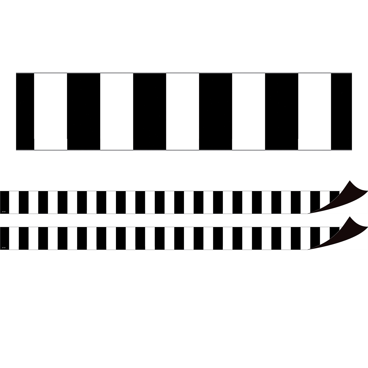 Teacher Created Resources Magnetic Borders/Trim, 1.5 x 24, Black Stripes, 2/Pack (TCR77564-2)