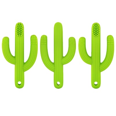 The Pencil Grip Cactus Toothbrush Teether, Green, Pack of 3 (TPG437-3)