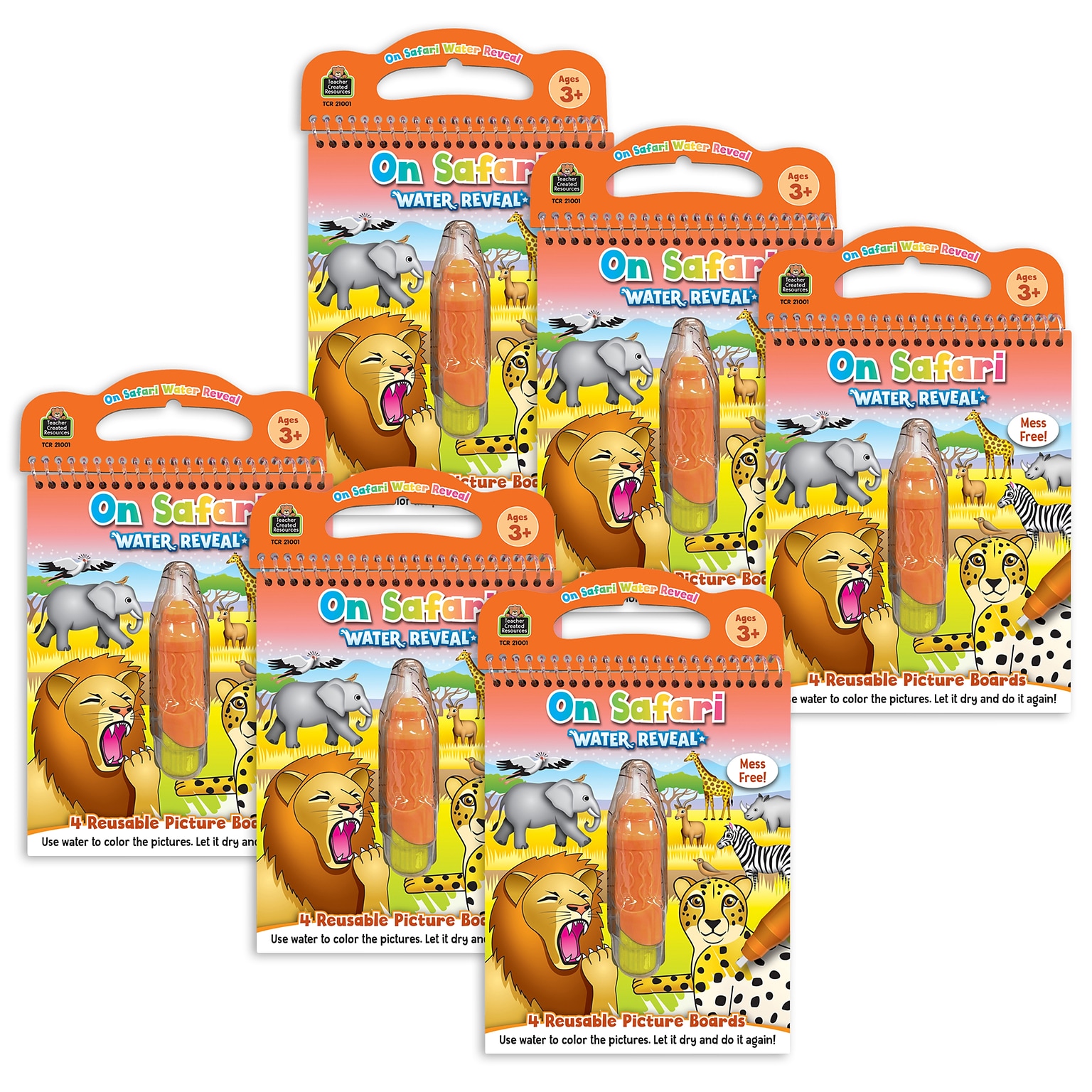 Teacher Created Resources On Safari Water Reveal Book, 6/Bundle