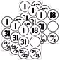 Teacher Created Resources Black & White Calendar Days Numbers, 36/Pack, 6 Pack/Bundle (TCR7081-6)