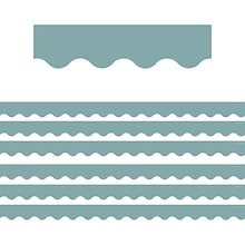 Teacher Created Resources Scalloped Borders/Trim, 2.19 x 35, Calming Blue, 6/Pack (TCR7128-6)