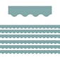 Teacher Created Resources Scalloped Borders/Trim, 2.19" x 35', Calming Blue, 6/Pack (TCR7128-6)