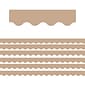 Teacher Created Resources Scalloped Borders/Trim, 2.19" x 35', Light Brown, 6/Pack (TCR7129-6)