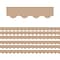 Teacher Created Resources Scalloped Borders/Trim, 2.19 x 35, Light Brown, 6/Pack (TCR7129-6)