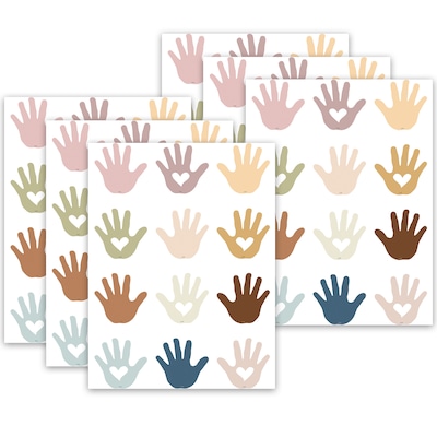 Teacher Created Resources Everyone is Welcome Helping Hands Mini Accents, 36/Pack, 6 Pack/Bundle (TC