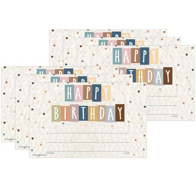 Teacher Created Resources Happy Birthday Awards, 8.5 x 5.5, Multicolor, 30/Pack, 6 Pack/Bundle (TC