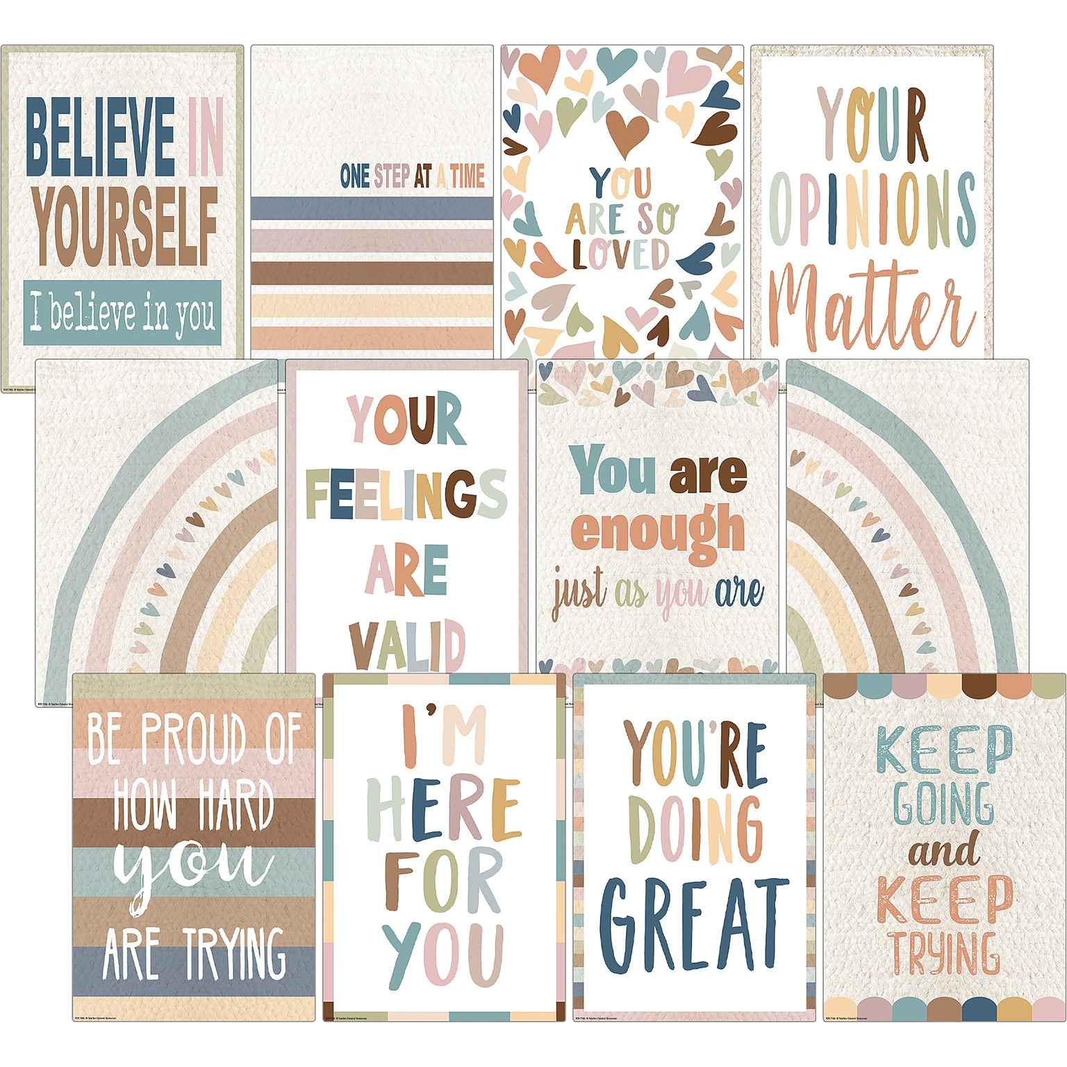 Teacher Created Resources Everyone is Welcome 11 x 15.75 Posters Pack, 12/Set (TCR7146)
