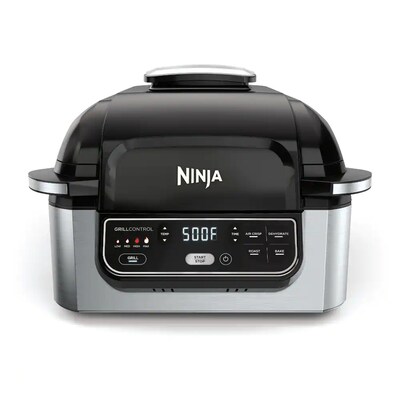 Ninja Foodi 5-in-1 Indoor Grill, Black, Silver (AG302)