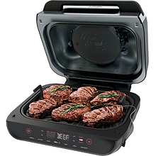 Ninja Foodi Smart XL Indoor Grill, 11.05H x 15.7W x 16.54D, Stainless Steel, Black (FG551)